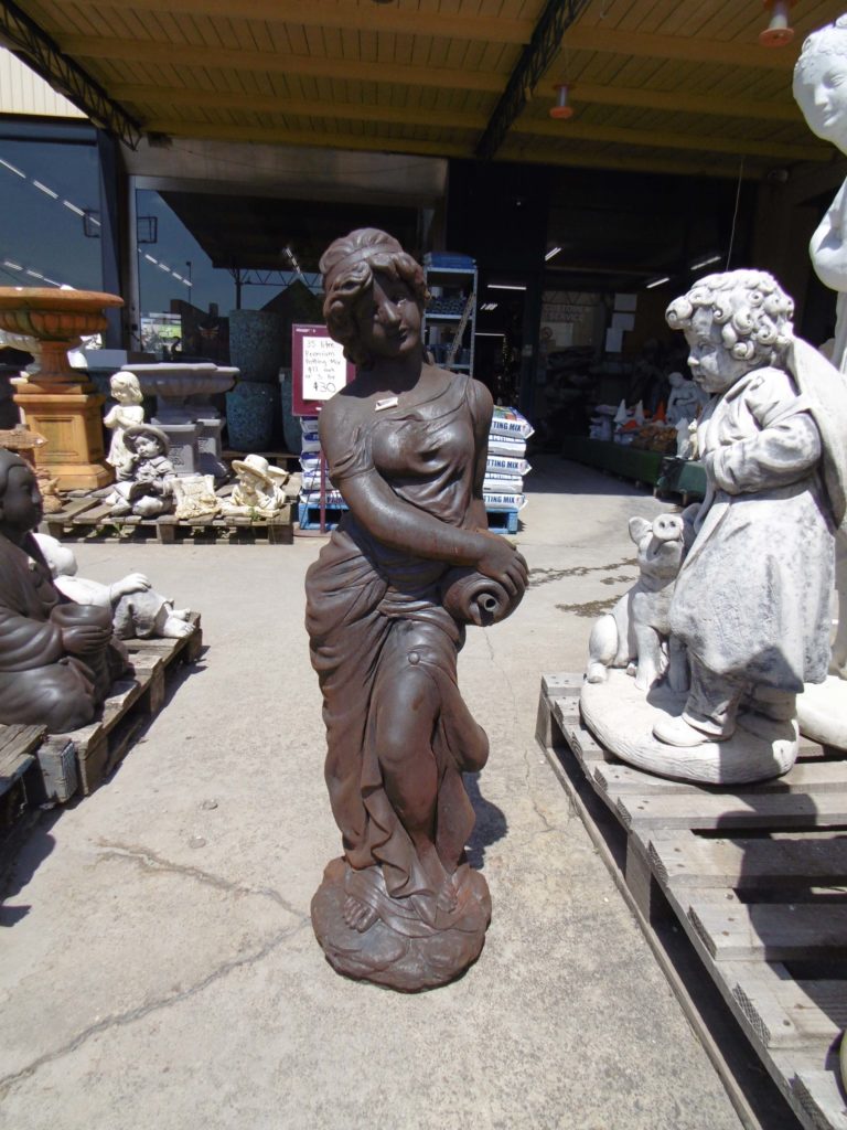 Jug Lady Side Concrete Statue - Pots n Pots