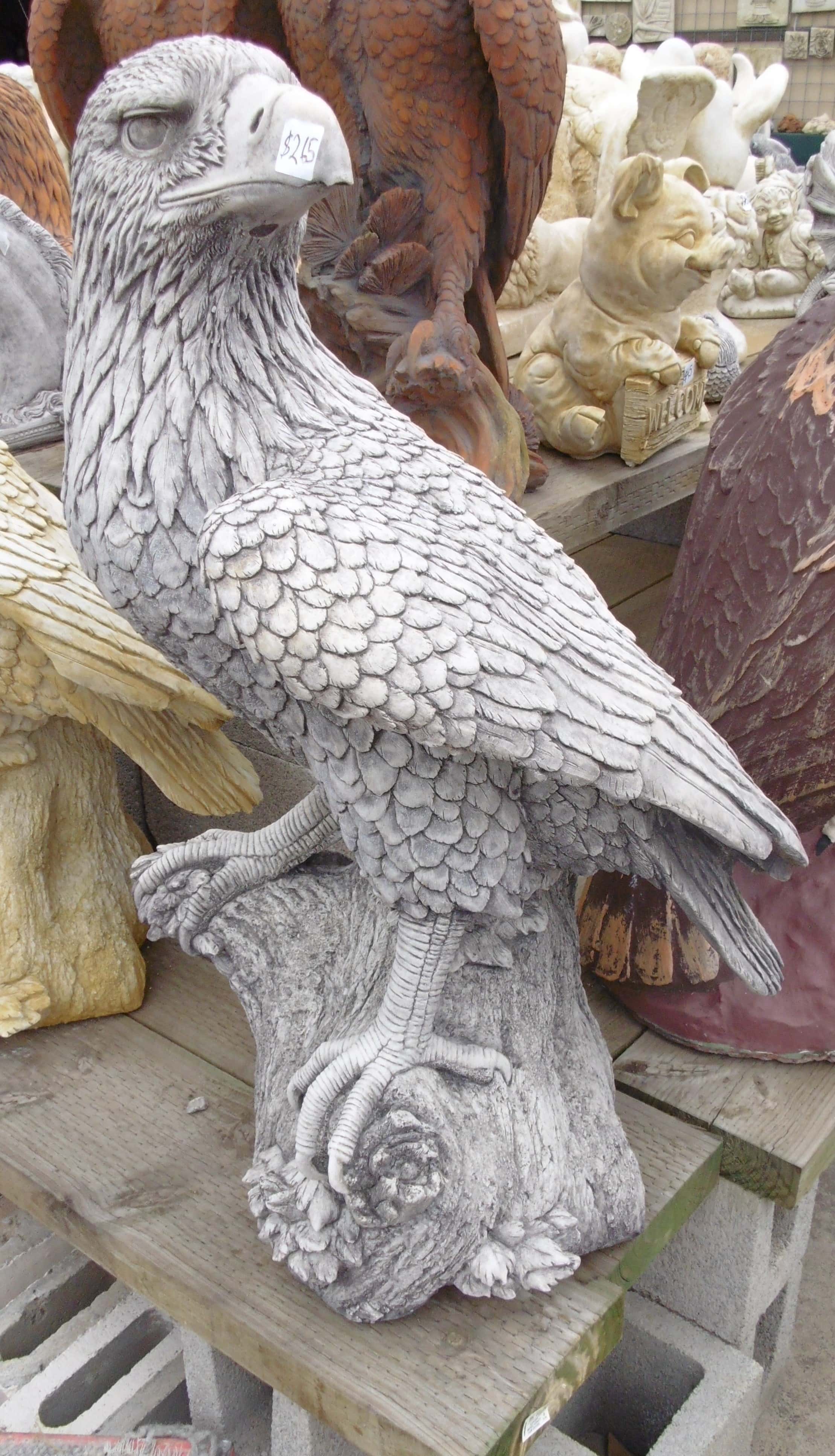 Eagle Large Concrete Statue 1021, Large Eagle Garden Ornaments