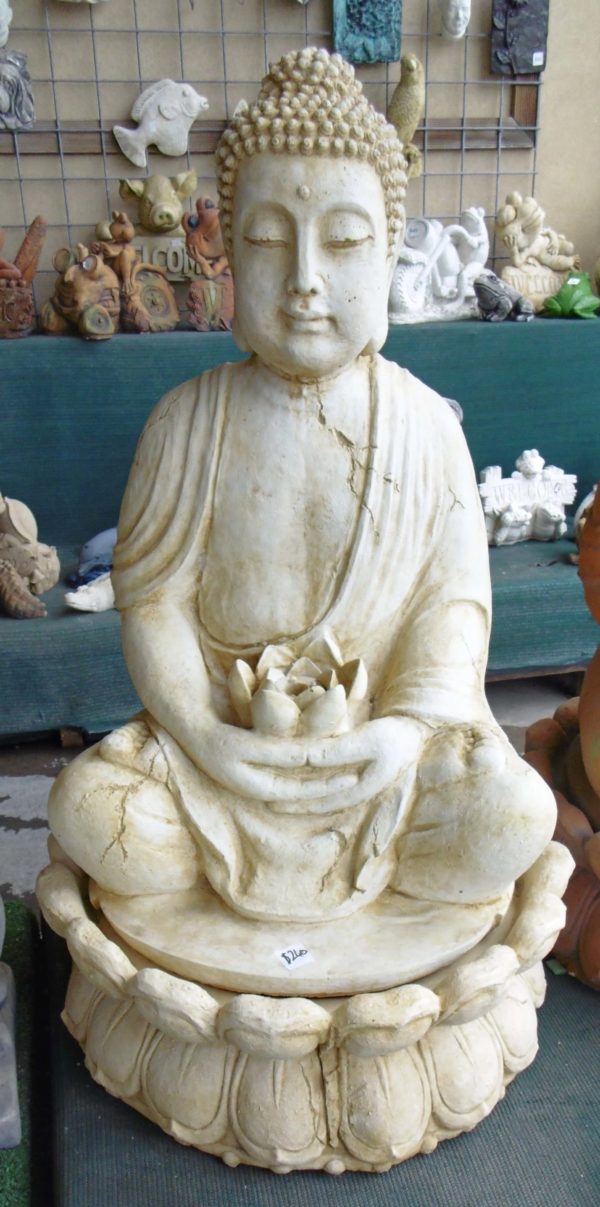 #2 Large Thai Lotus Buddha and Lotus Base (sandstone)