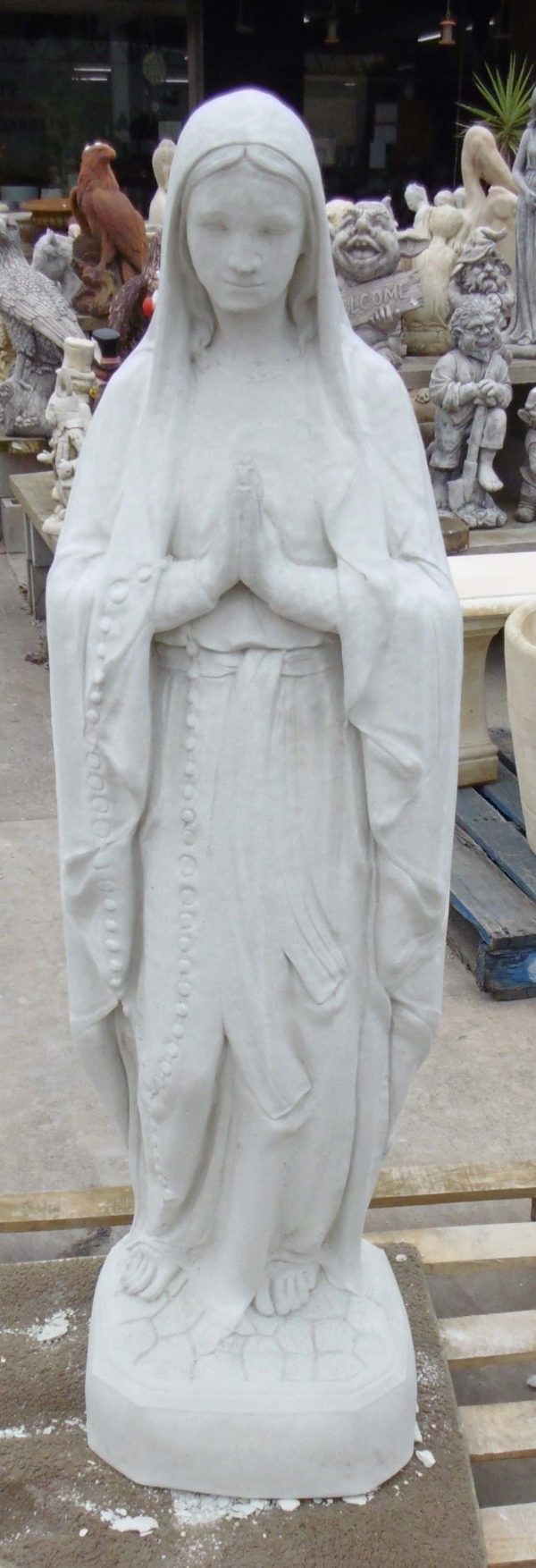 #5 - Mary of Lourdes - Large Concrete statue (white)