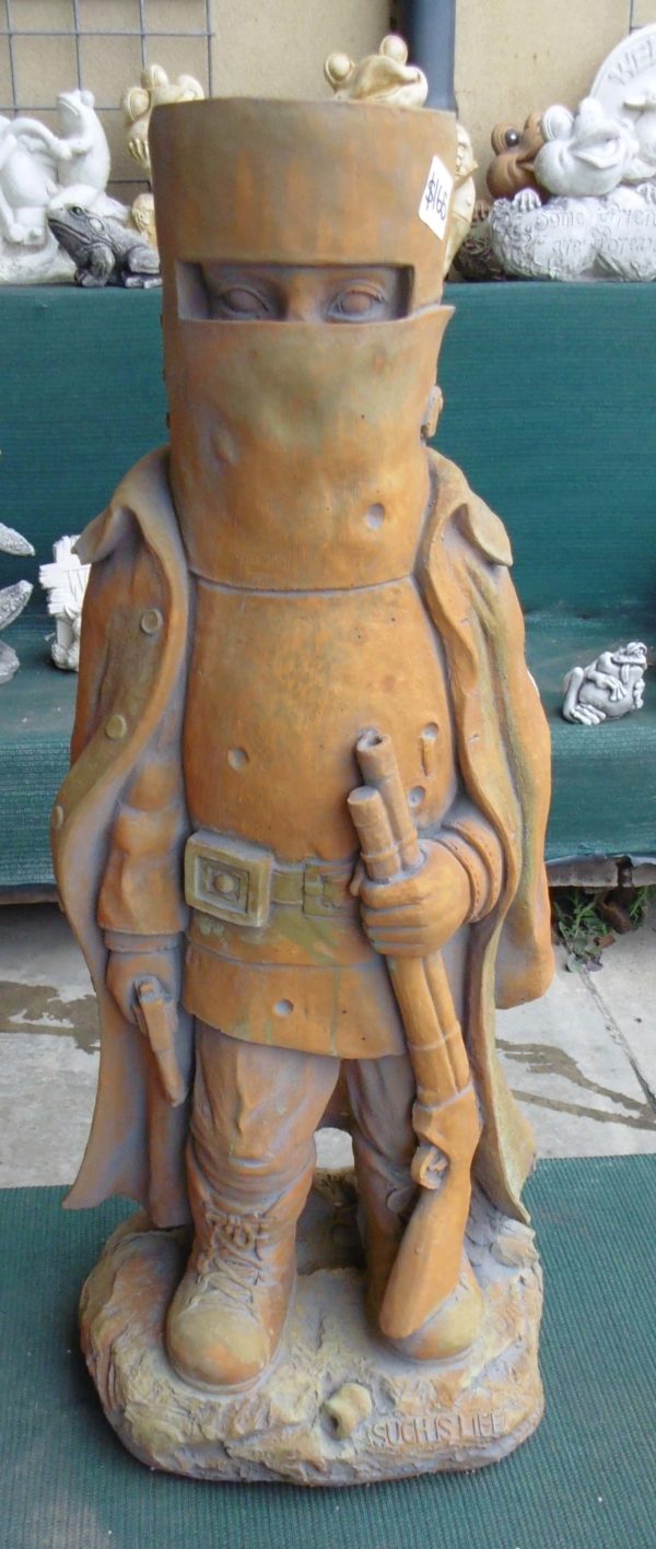 #8 - Ned Kelly Concrete Statue (rust_green)