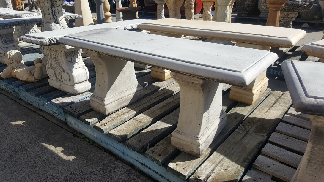 Plain Straight Concrete Bench Seat, Outdoor Stone Bench Seat