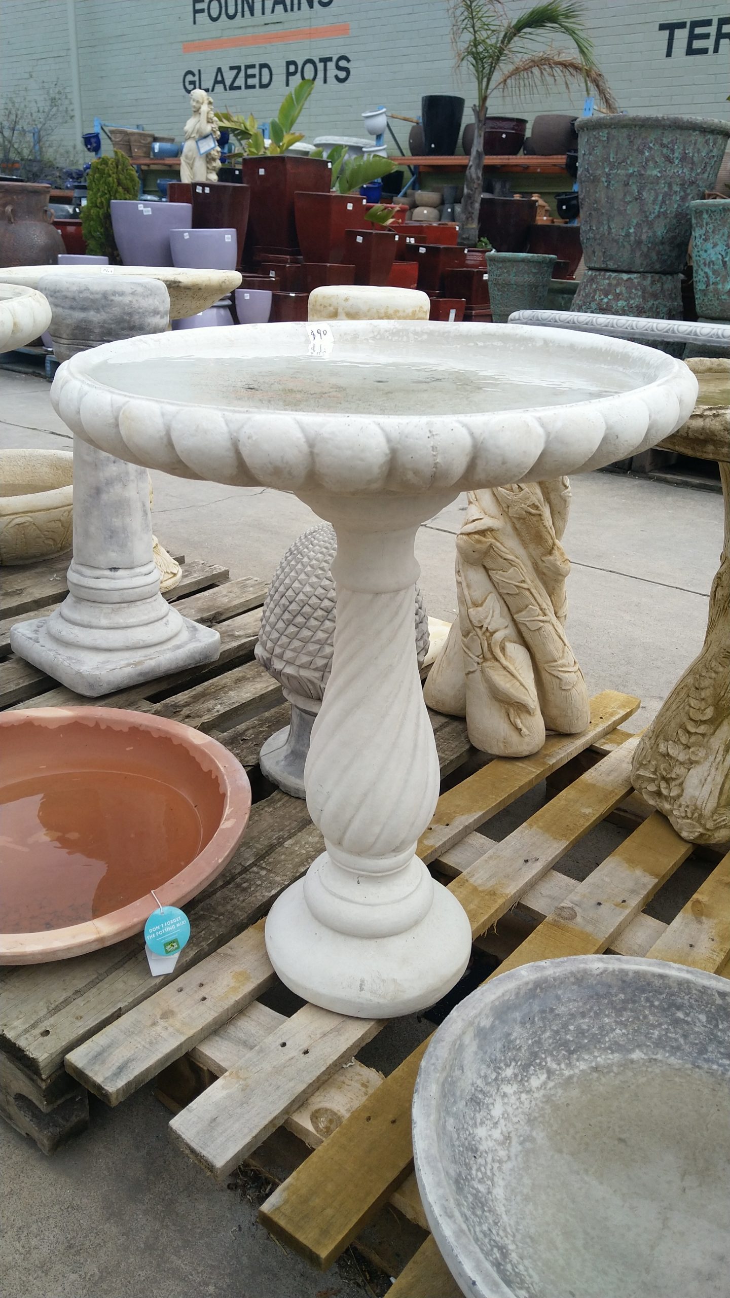 cement bird bath prices