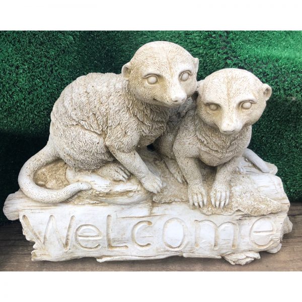 Welcome Meerkats Concrete Statue (1004)