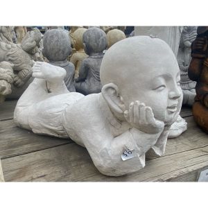 Monk on Tummy Concrete Garden Statue 1437