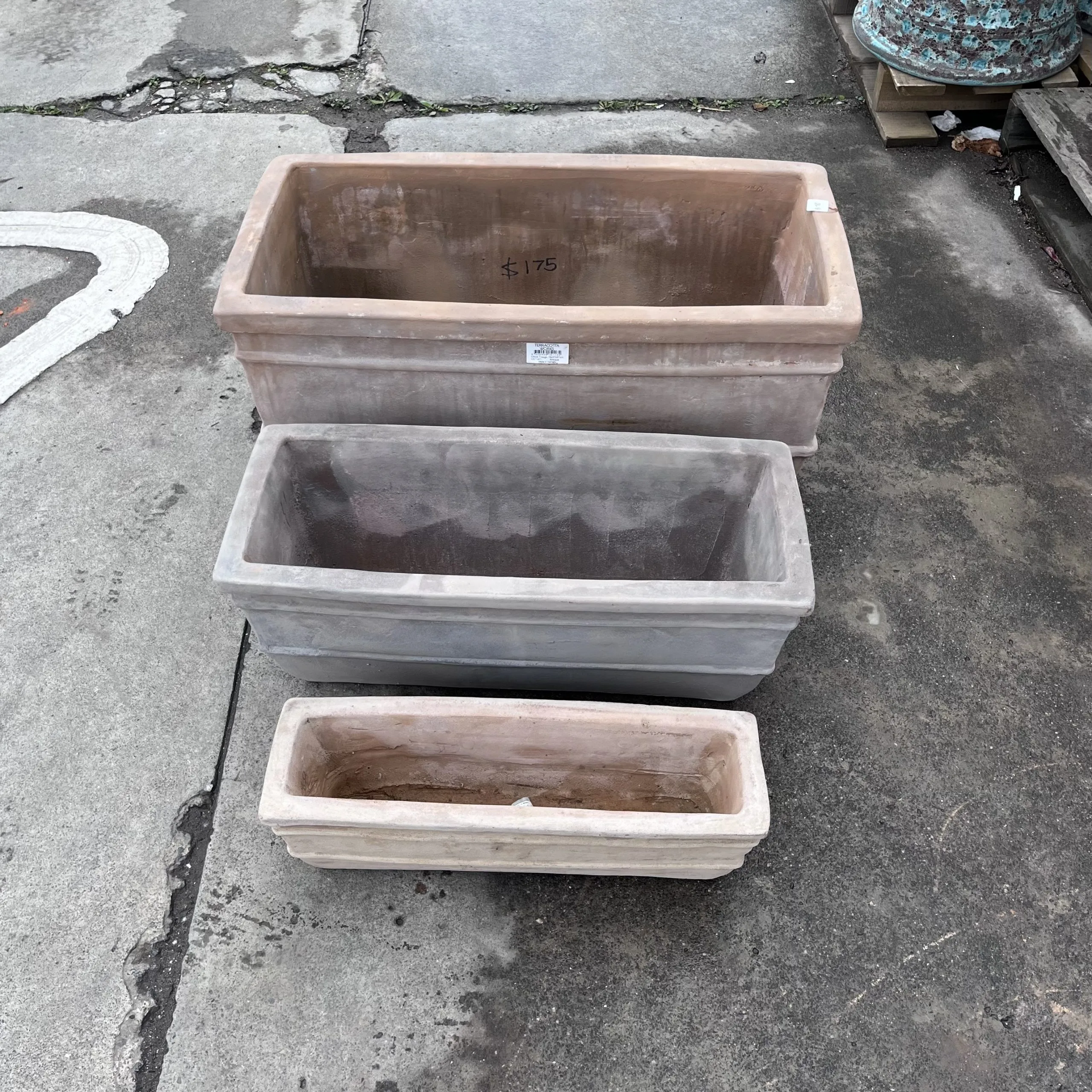 Citrus Trough Antique Terracotta Garden Planter Pot - Image 6