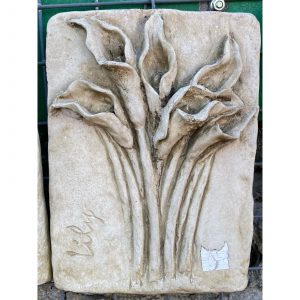 Lily Concrete Wall Plaque 0412