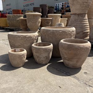 Burano Egg Pot Antique Terracotta Garden Planter