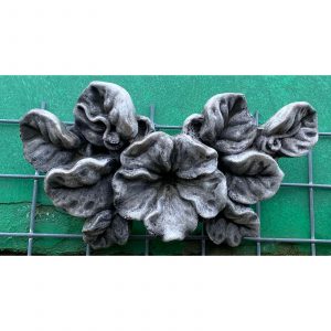 Hibiscus and Leaves Concrete Wall Plaque 0475
