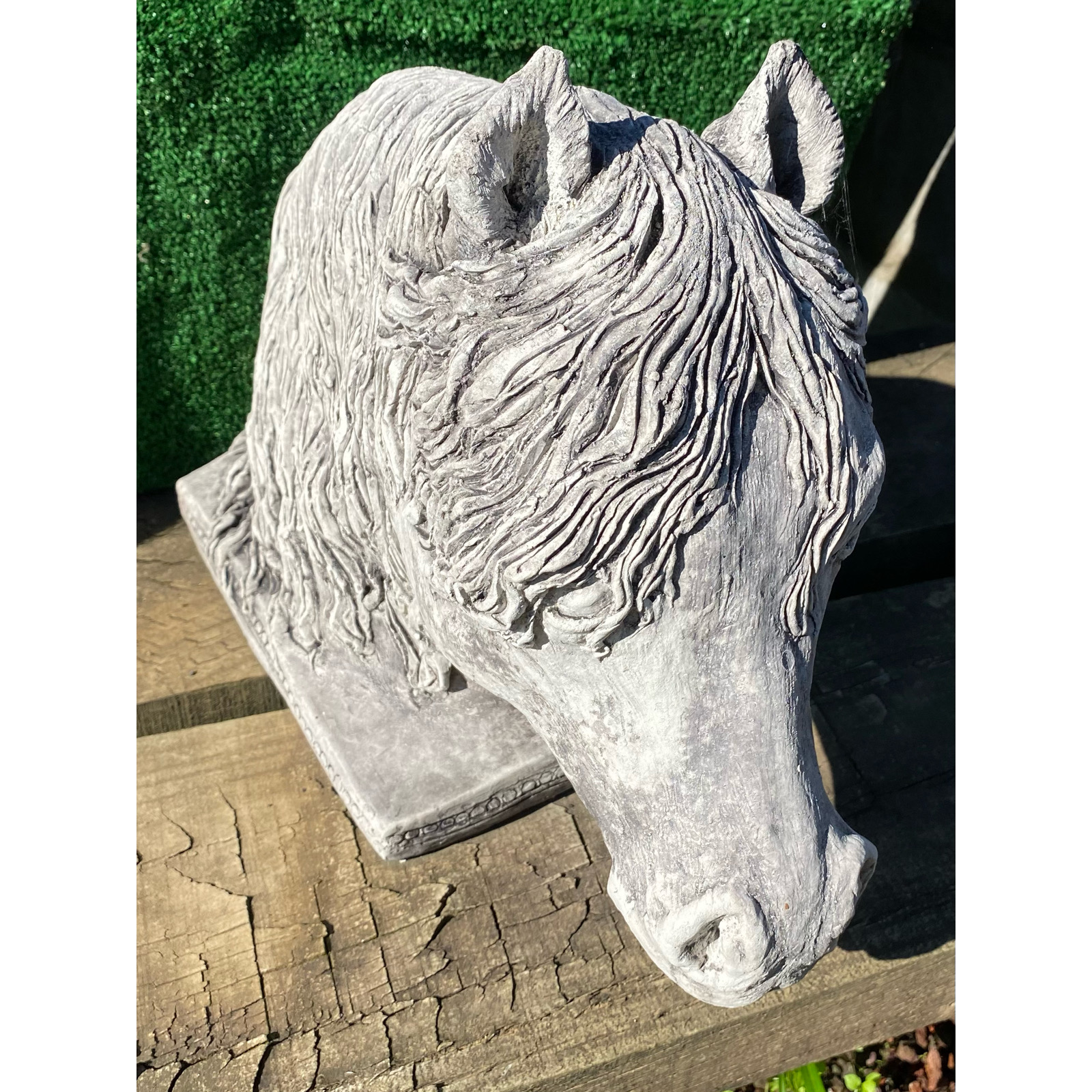 Welsh Pony Bust Concrete Horse Statue - Pots n Pots