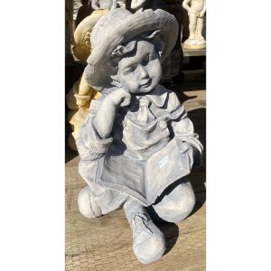 Boy Sitting with Book Concrete Statue 1282