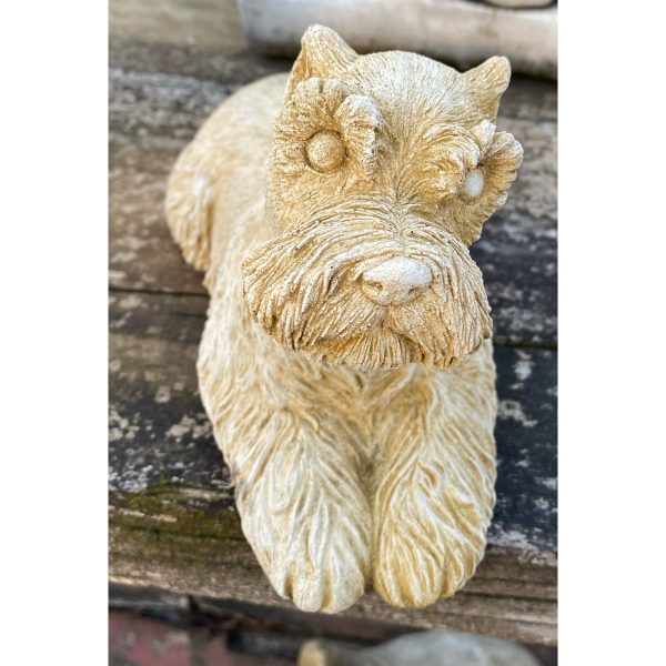 Schnauzer Concrete Dog Statue 0195 - Image 3