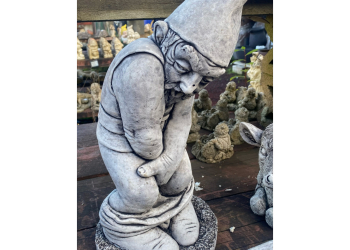 Al Doon (with base) Cheeky Pants Down Concrete Gnome Statue 1264