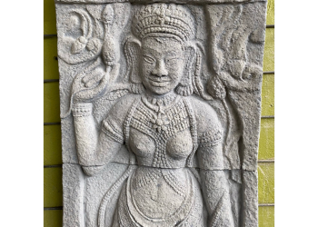 Hindu Goddess Dewi Sri Concrete Plaque 7317