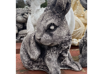 Scratching Rabbit Concrete Bunny Statue