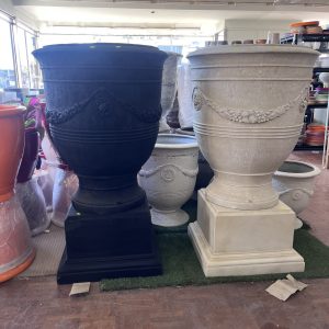 Verona Urn and Pedestal Lightweight Planter