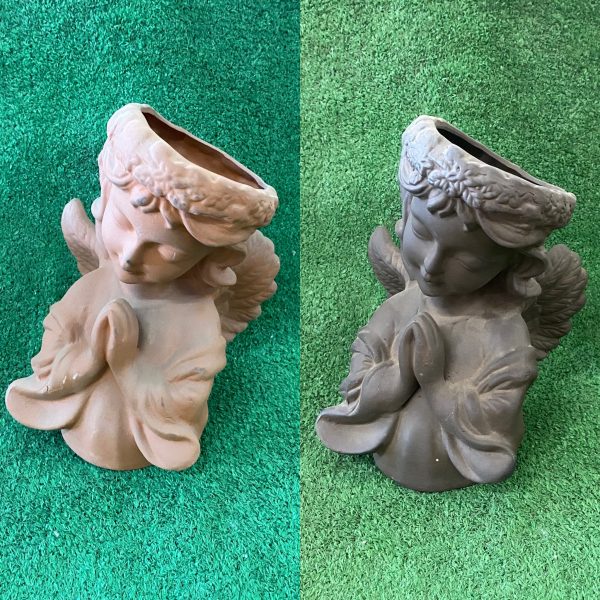 Terracotta Head Planter - Angel