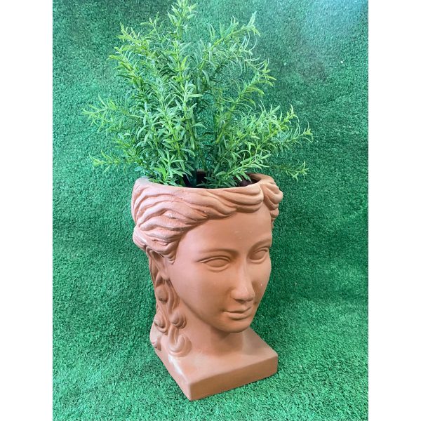 Terracotta Head Planter - Curls