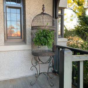 Metal Bird Cage Plant Holder