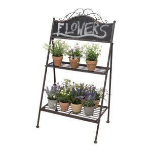 Two Tier Plant Stand with Chalkboard