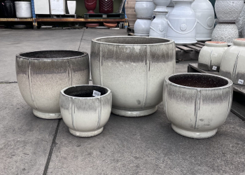 Fog Egg Glazed Garden pot