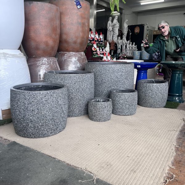 Pebblecrete Storm Cylinder Garden Pot