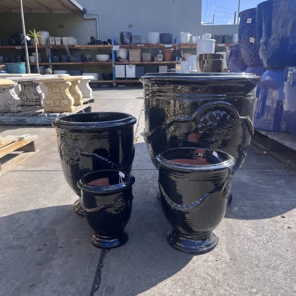 Provincial Urn Glazed Garden Pot - Image 4
