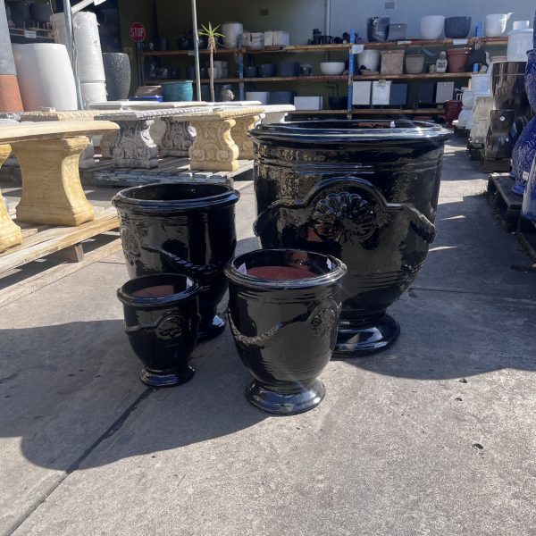 Provincial Urn Glazed Garden Pot - Image 2