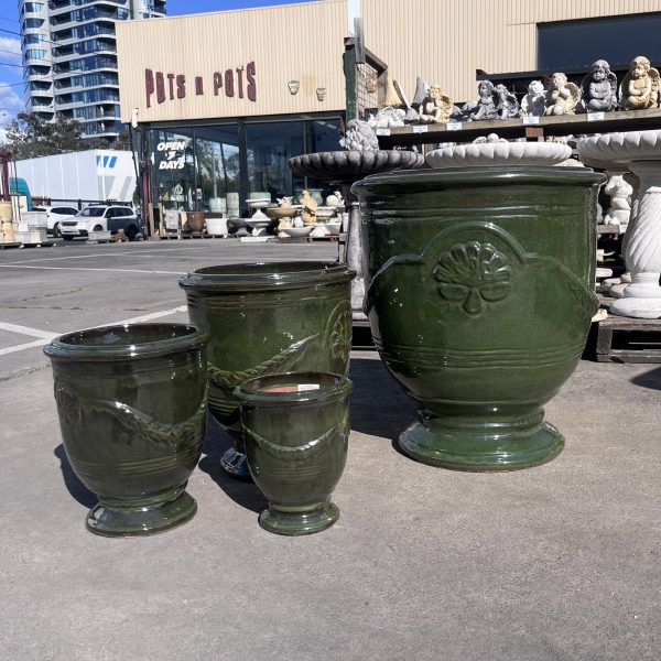 Provincial Urn Glazed Garden Pot - Image 5