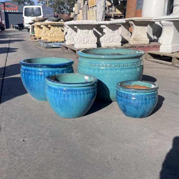 Coin Planter Glazed Garden Pot - Image 3