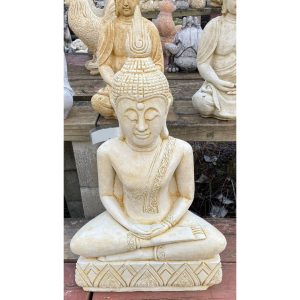 Meditating Buddha with Base Concrete Statue 8051