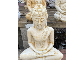 Meditating Buddha with Base Concrete Statue 8051