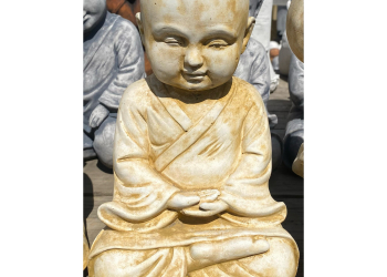 Tibet Monk Meditating Mini Concrete Statue 1465