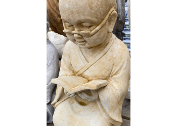 Tibet Monk Reading Concrete Statue 1438