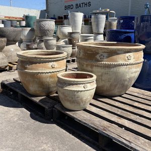 Dynasty Braid Glazed Garden Pot