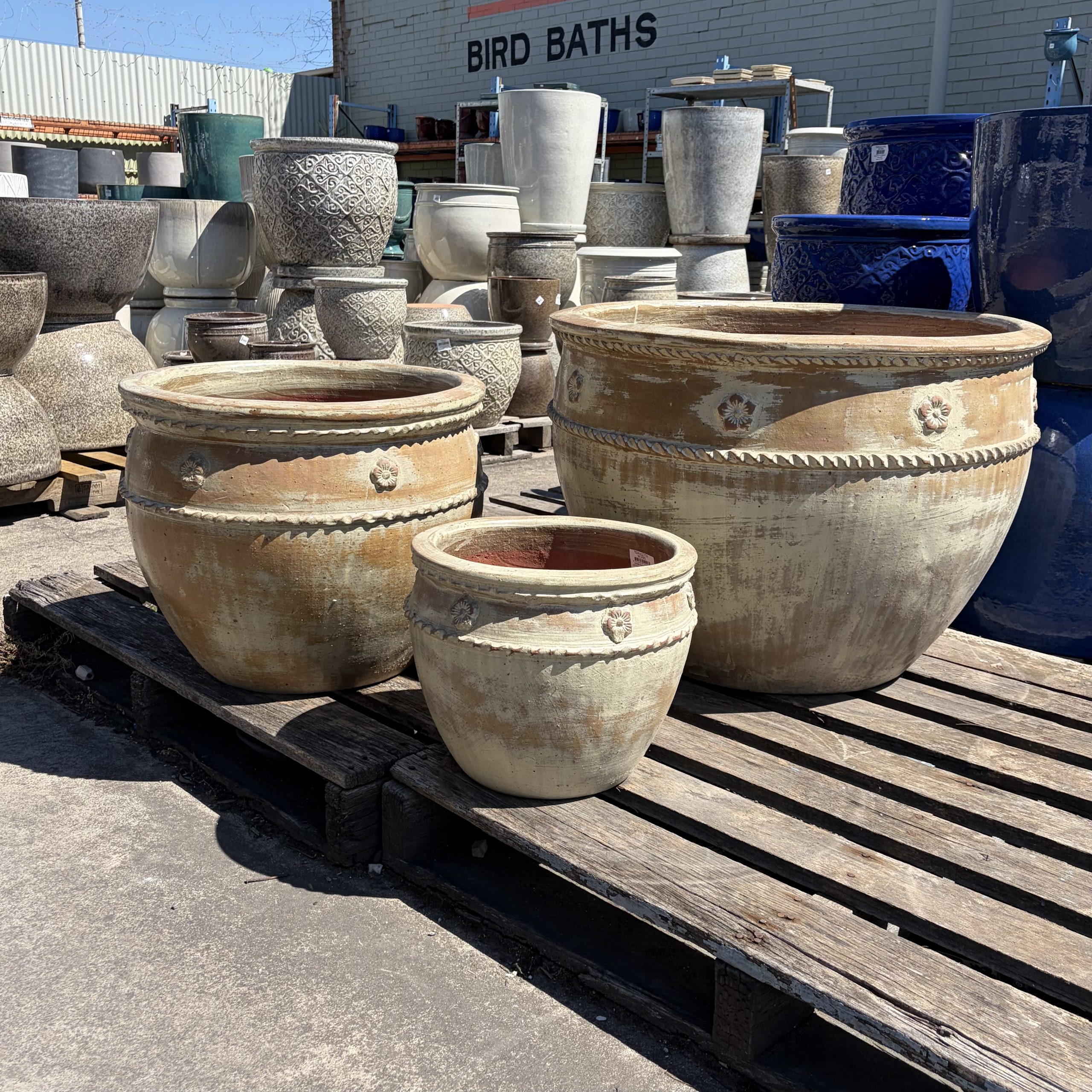 Dynasty Braid Glazed Garden Pot