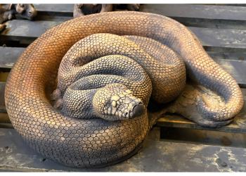 Coiled Snake Concrete Statue 4003