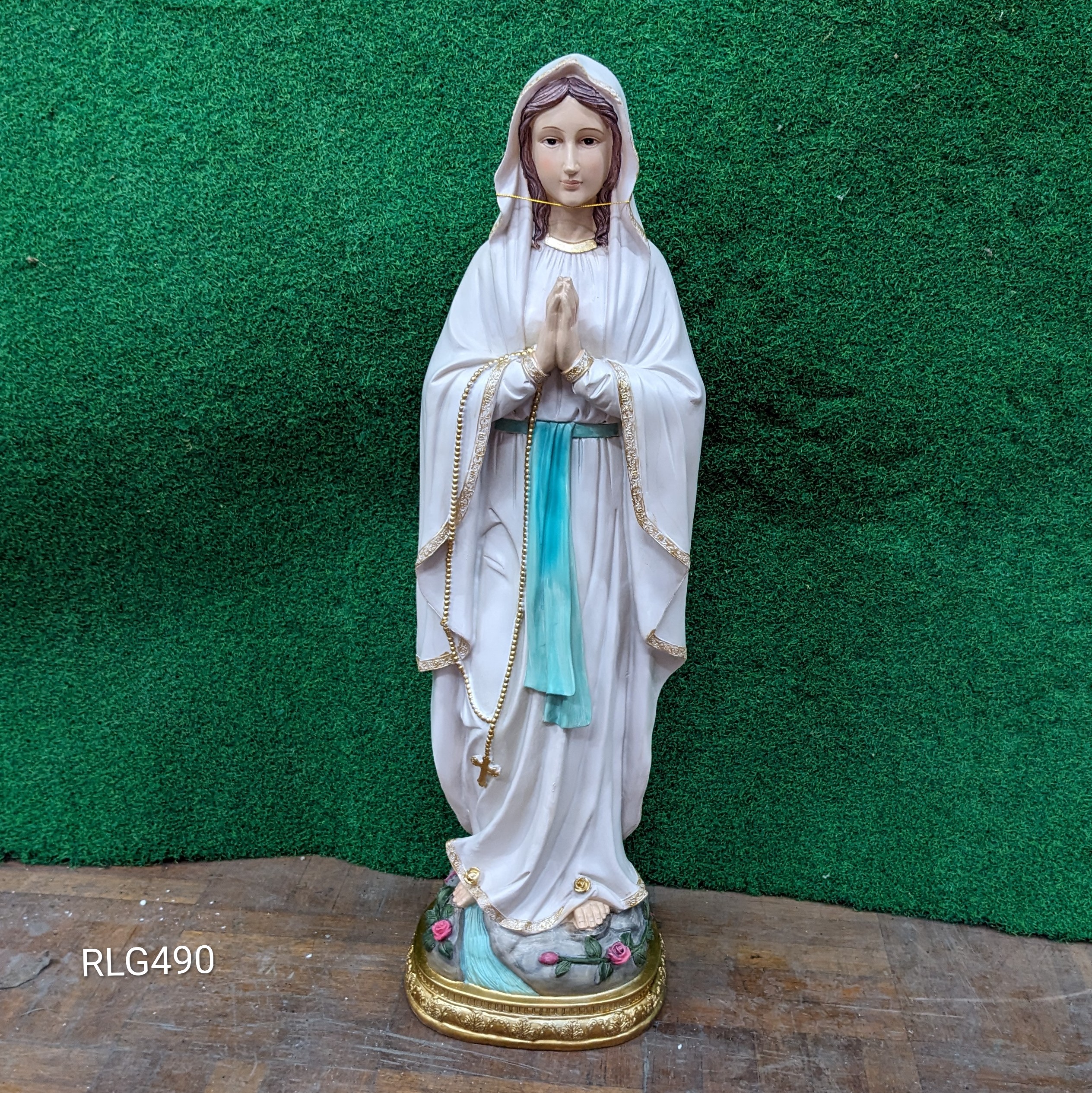 Mary of Lourdes Painted Lightweight Statue 60cm RLG490