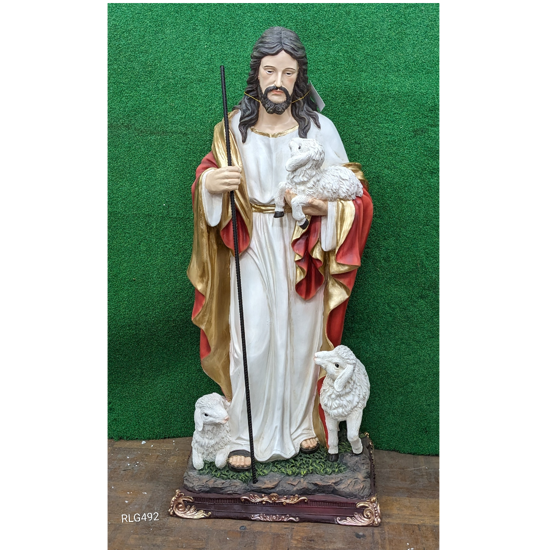 Jesus Painted Lightweight Statue 100cm RLG492