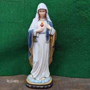 Mary Sacred Heart Painted Lightweight Statue 80cm RLG493