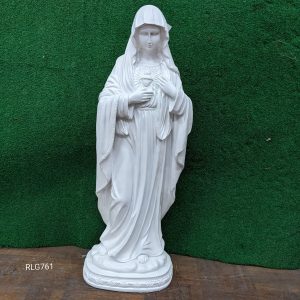 Mary Sacred Heart White Lightweight Statue 82cm RLG761