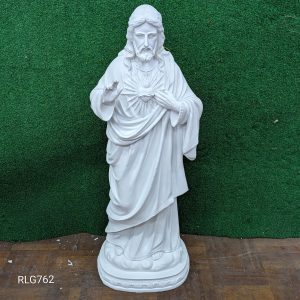 Jesus Sacred Heart White Lightweight Statue 82cm RLG762