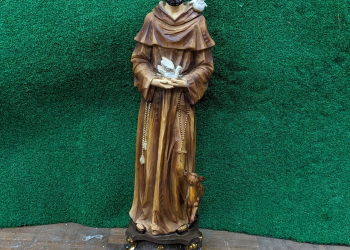 St Francis Painted Lightweight Statue 60cm RLG843