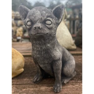 Chihuahua Small Concrete Dog Statue 0002