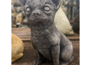 Chihuahua Small Concrete Dog Statue 0002