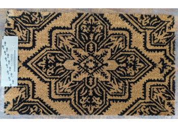 Mosaic Black Coir Doormat 45 x 75