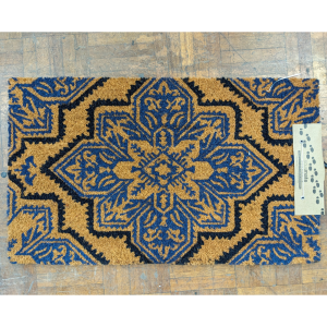 Mosaic Blue Coir Doormat 45 x 75cm