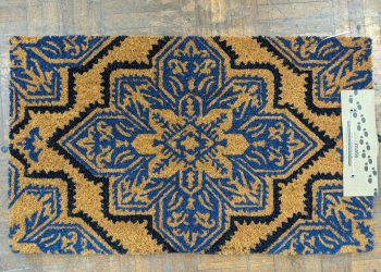 Mosaic Blue Coir Doormat 45 x 75cm
