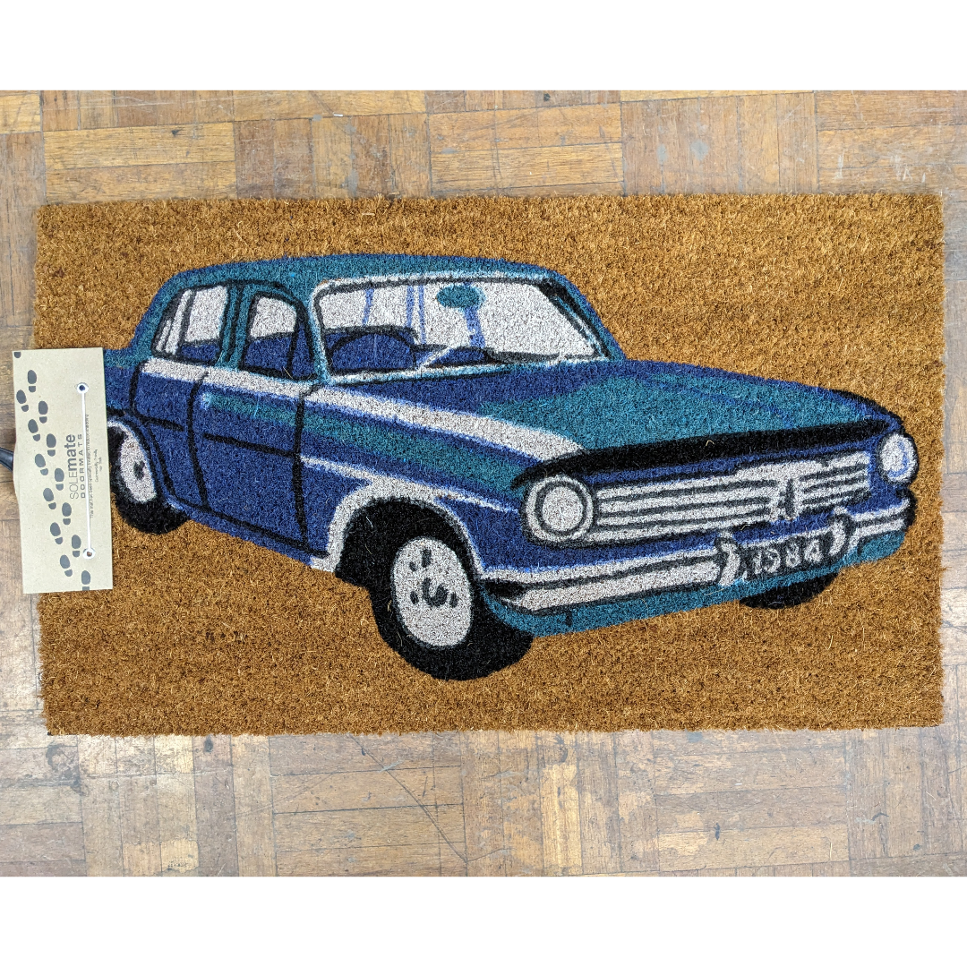 Blue EH Holden Coir Doormat