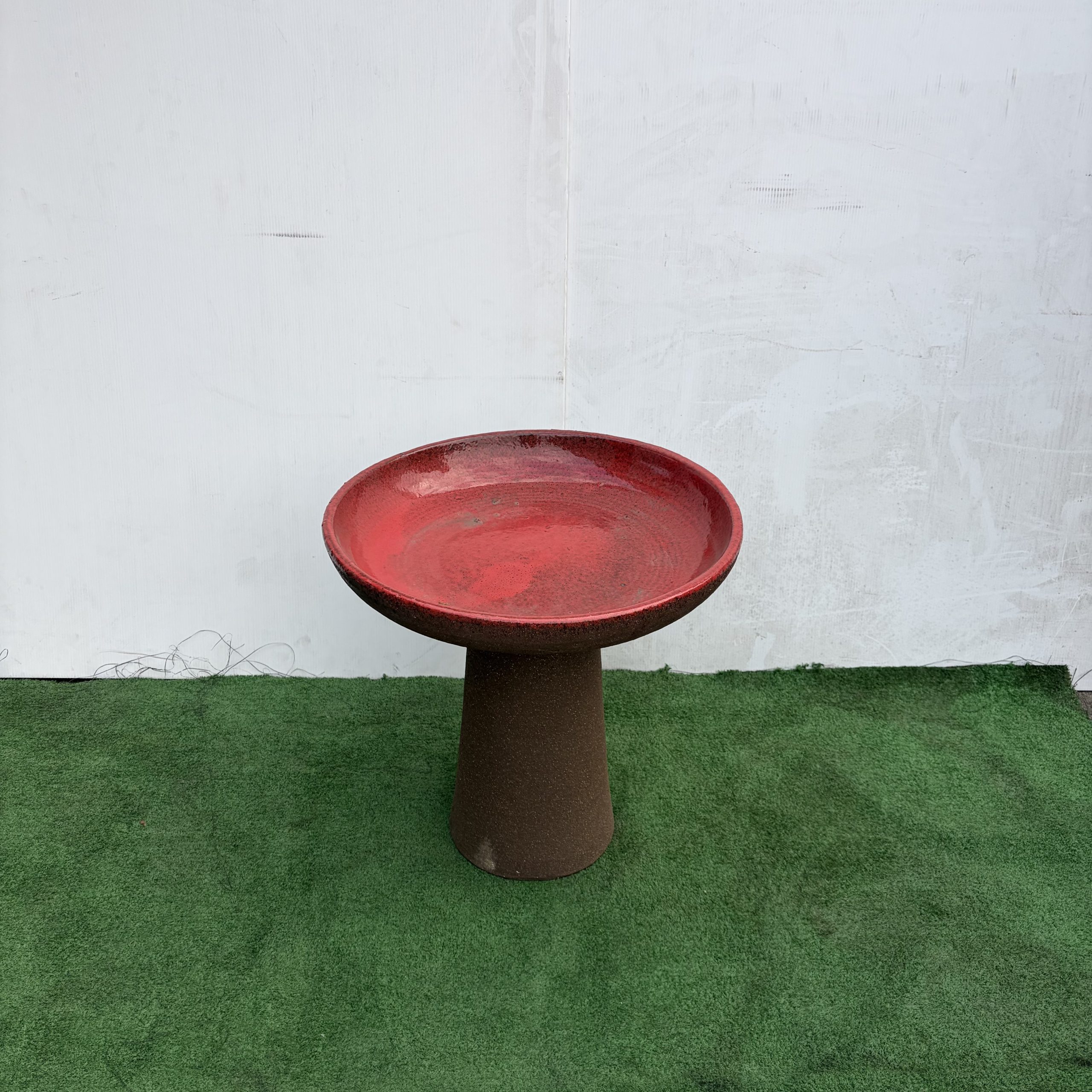Graphite Mondo Glazed Birdbath (On Sale) - Image 2